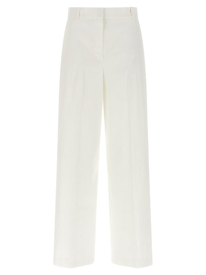 Theory White Linen Casual Pants