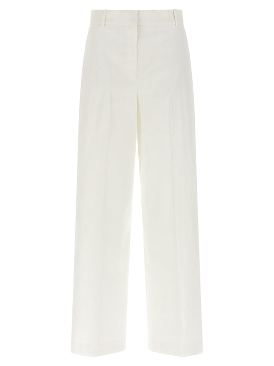 Theory White Linen Casual Pants