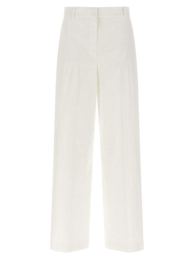 Theory White Linen Casual Pants
