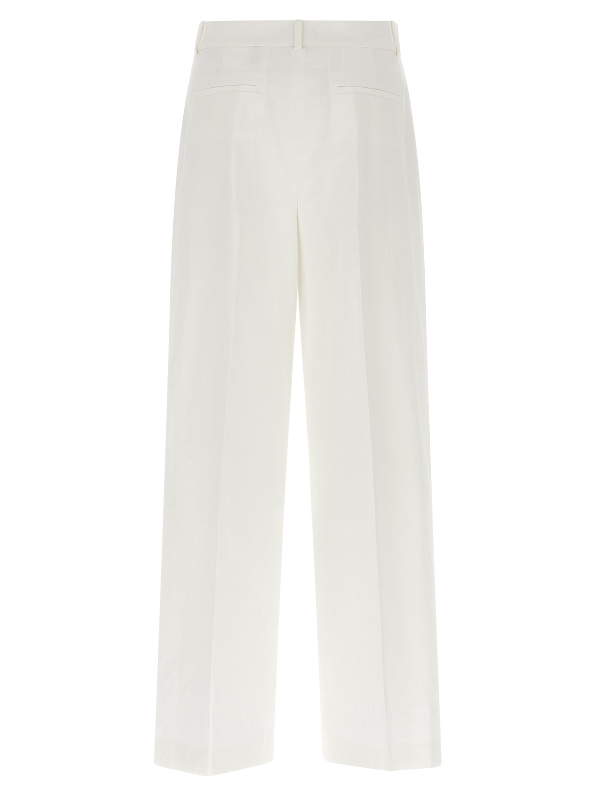 Theory White Linen Casual Pants - Effortless Elegance