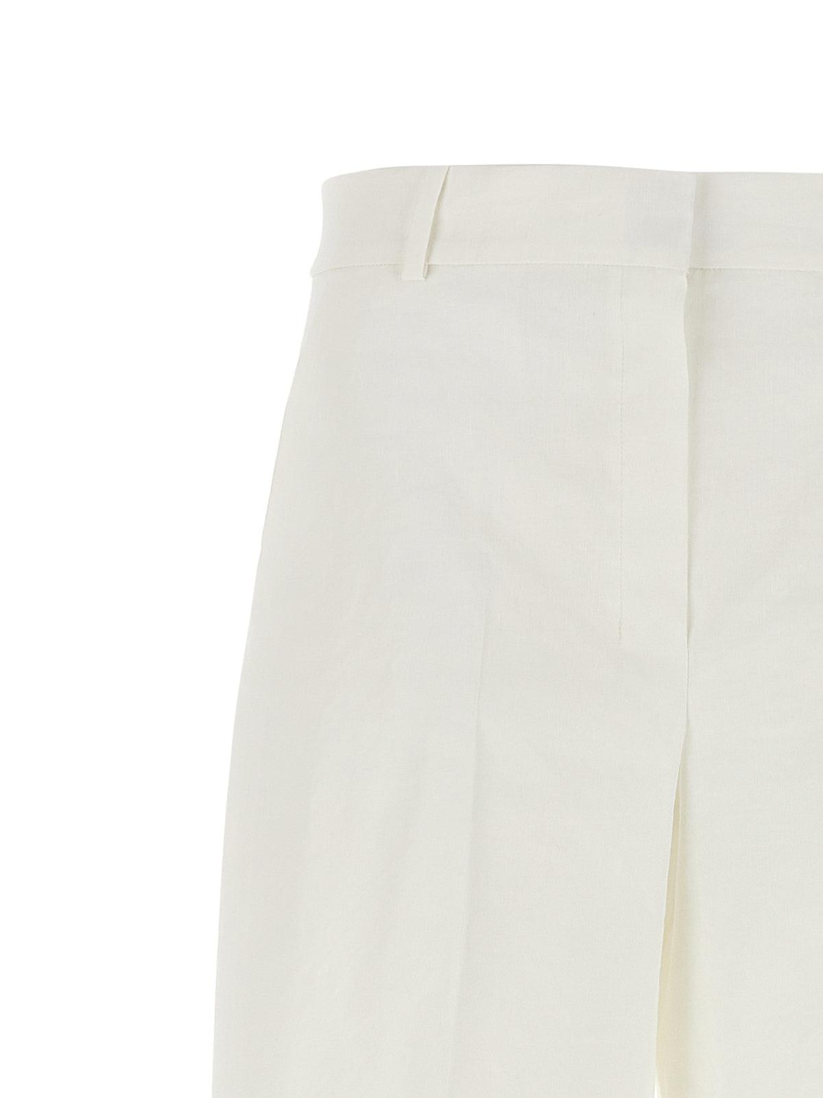 Theory White Linen Casual Pants - Effortless Elegance