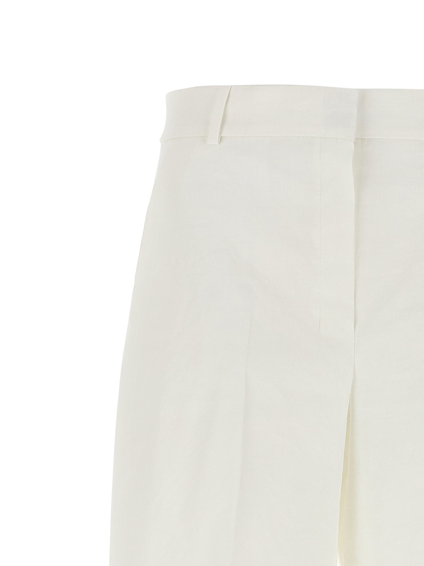Theory White Linen Casual Pants
