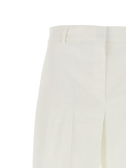 Theory White Linen Casual Pants