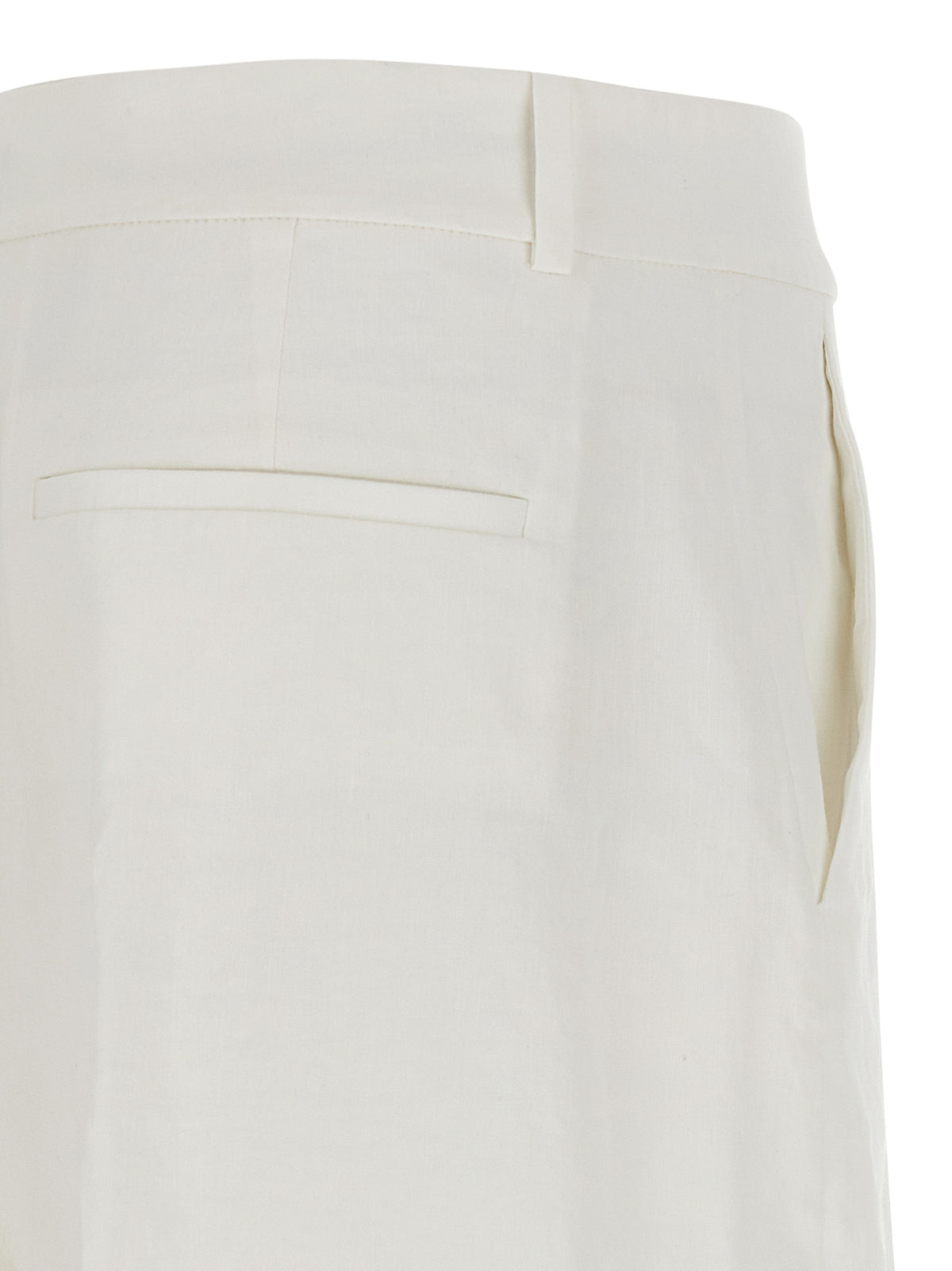 Theory White Linen Casual Pants - Effortless Elegance