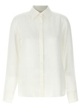 Ferragamo White Silk Blouse