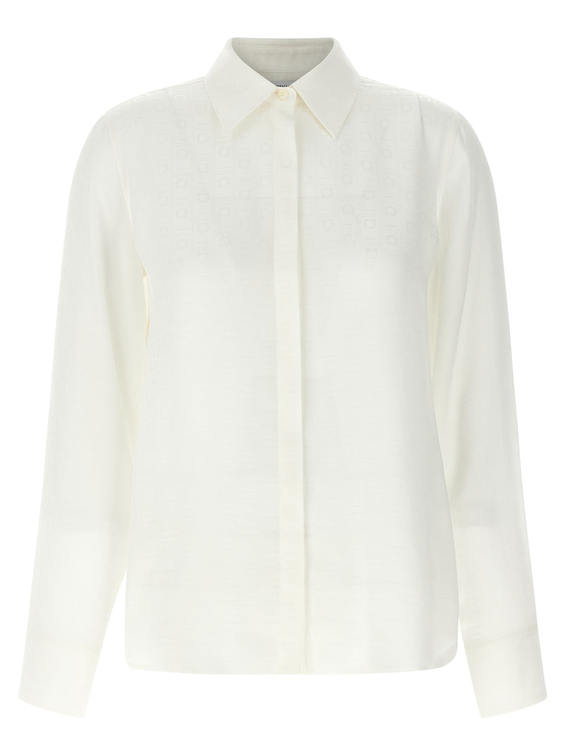 Ferragamo White Silk Blouse - Elegant Women's Shirt
