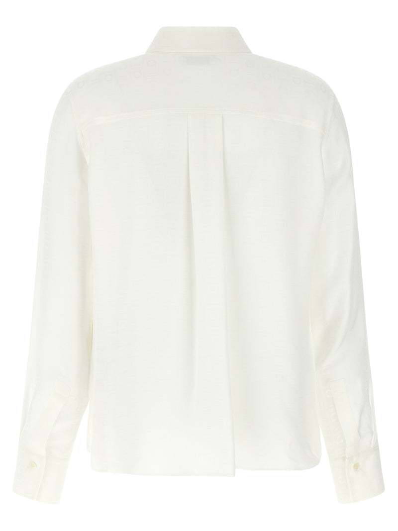 Ferragamo White Silk Blouse - Elegant Women's Shirt