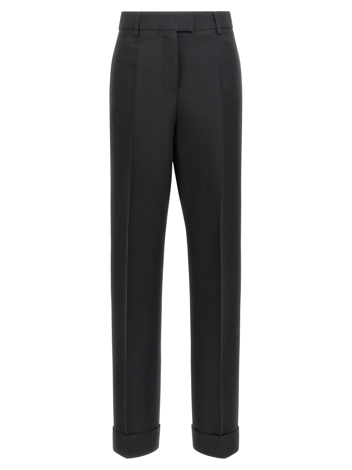 Ferragamo Black Viscose Dress Pants