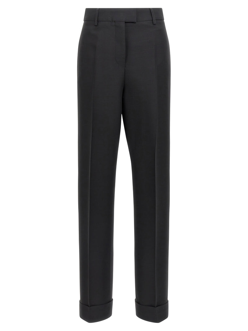 Ferragamo Black Viscose Dress Pants