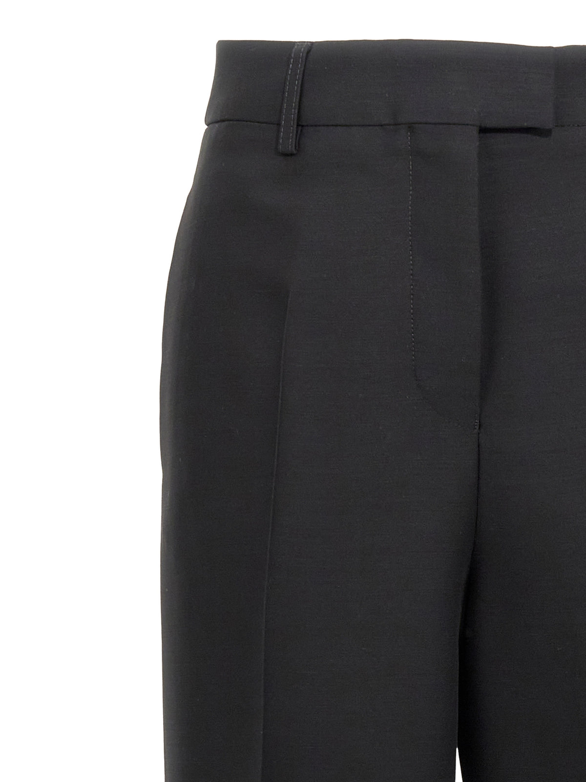 Ferragamo Black Viscose Dress Pants