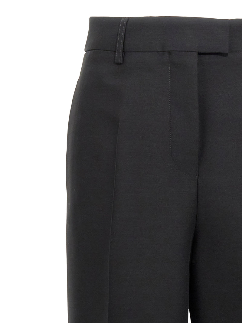 Ferragamo Black Viscose Dress Pants