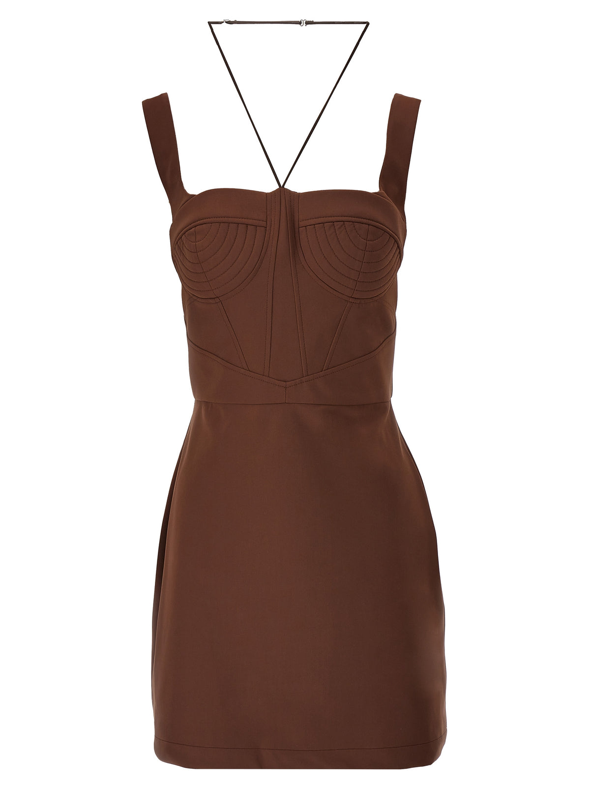 Nensi Dojaka Maddie Brown Mini Dress for Women