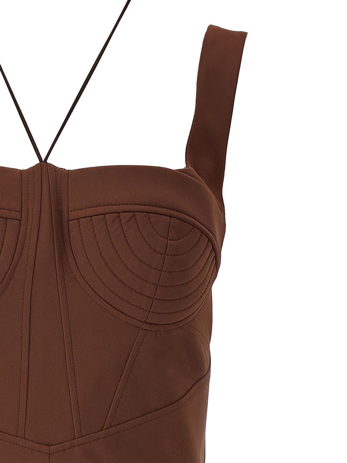 Nensi Dojaka Maddie Brown Mini Dress for Women