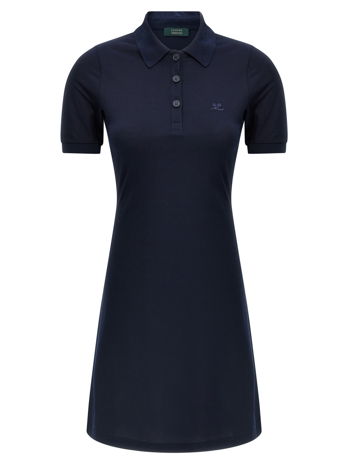 Courrèges Blue Cotton Short Dress