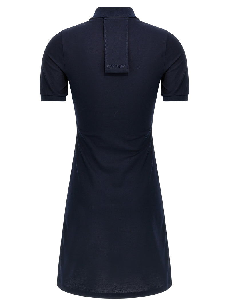 Courrèges Blue Cotton Short Dress