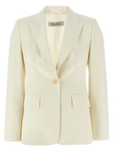 Max Mara White Virgin Wool Blazer
