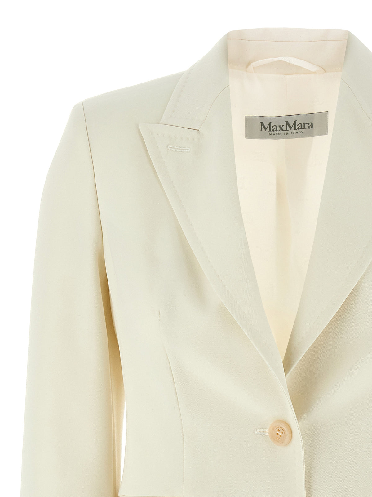 Max Mara White Virgin Wool Blazer