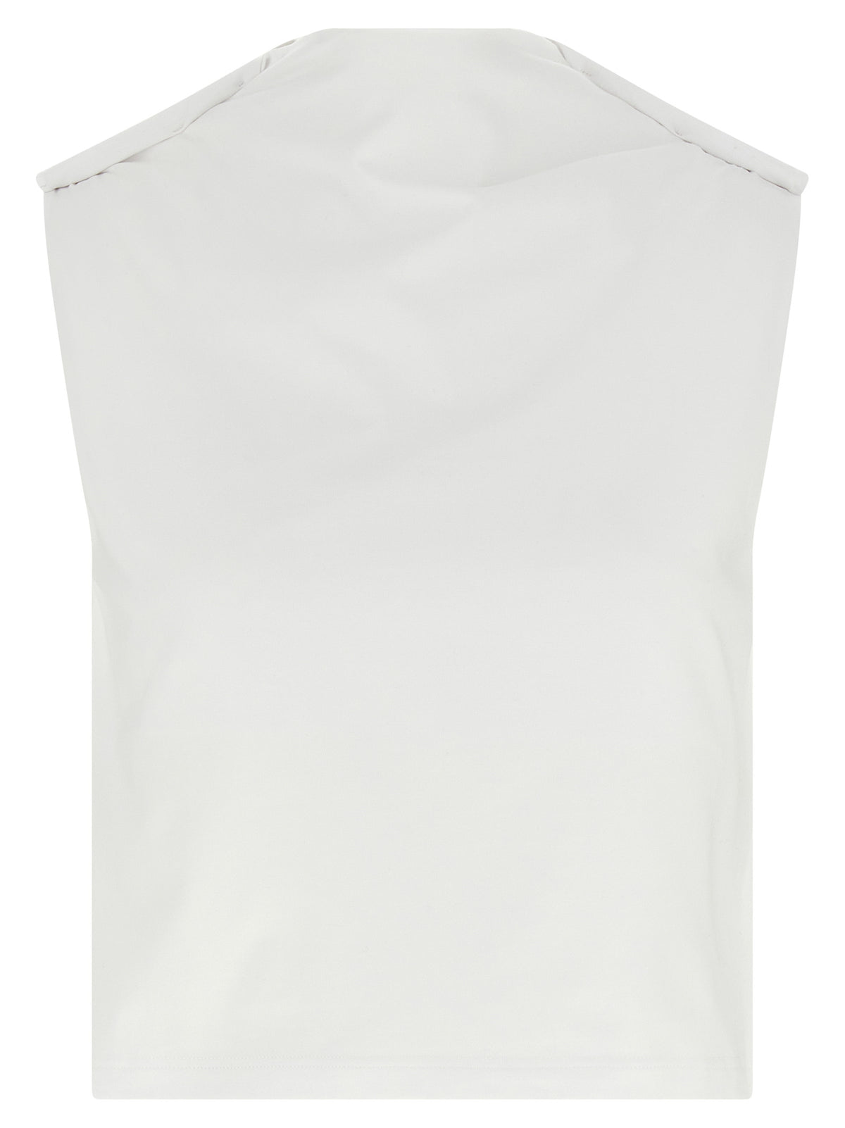 Armarium White Cotton Sleeveles T-Shirt