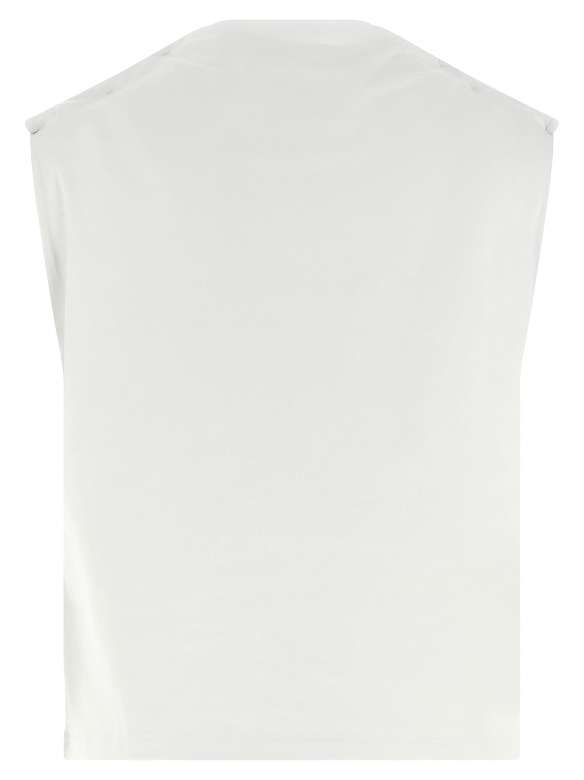 Armarium White Cotton Sleeveles T-Shirt