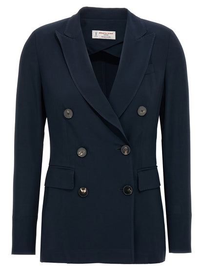 Alberto Biani Blue Viscose Blazer