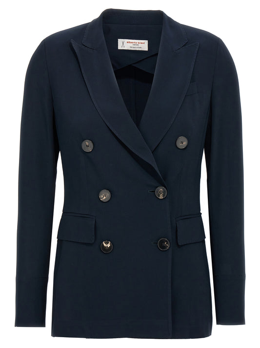 Veste Alberto Biani en viscose bleue