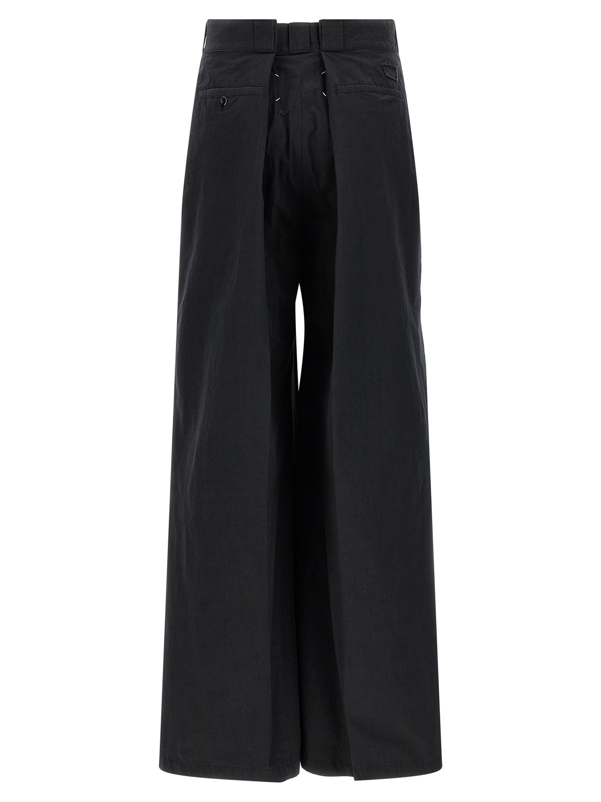 Pantalon décontracté en coton noir Maison Margiela