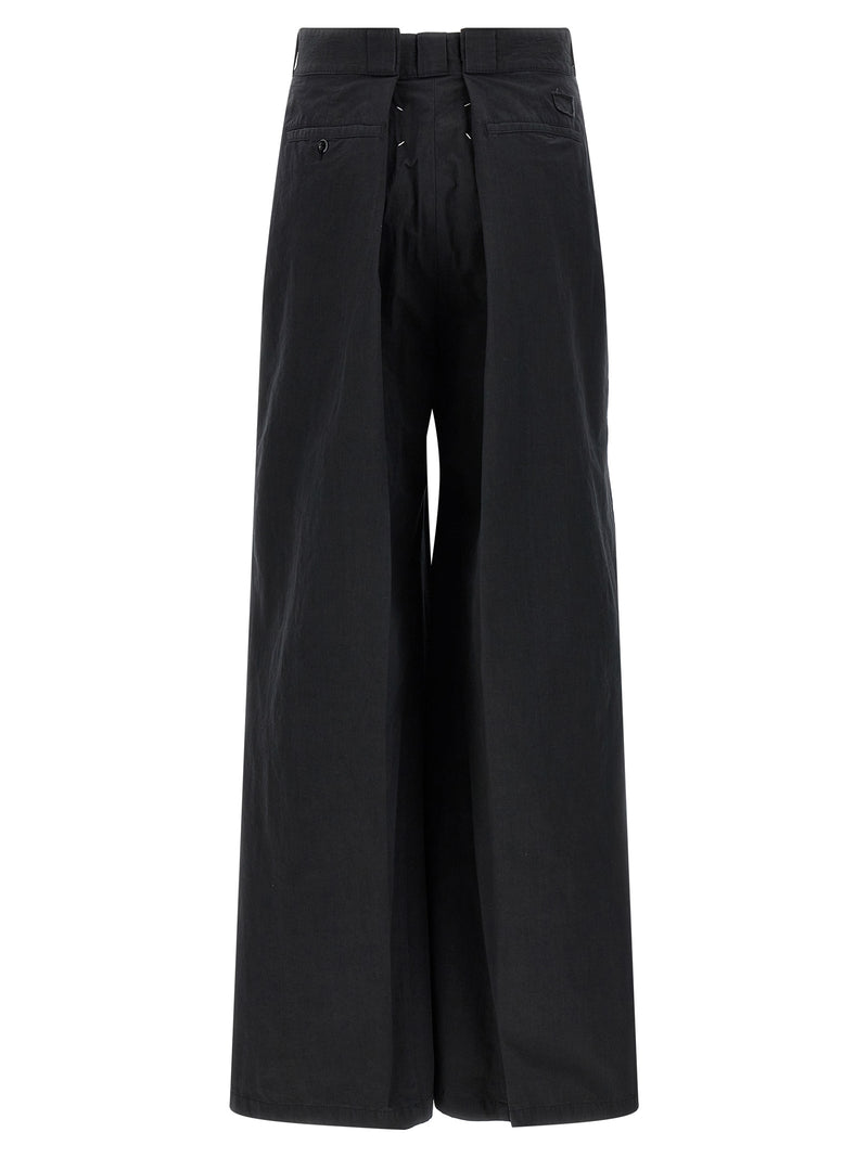 Maison Margiela Black Cotton Casual Pants