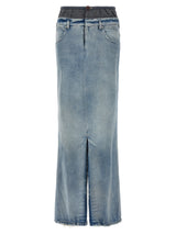 Mini-jupe en coton multicolore Maison Margiela