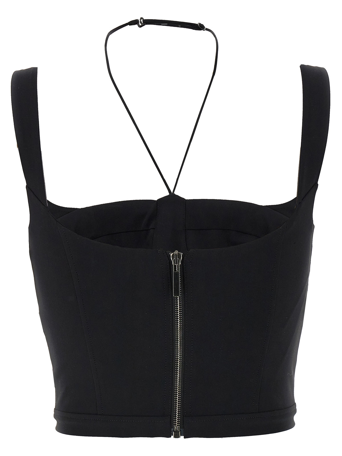 Nensi Dojaka Black Polyamide Tank Tops