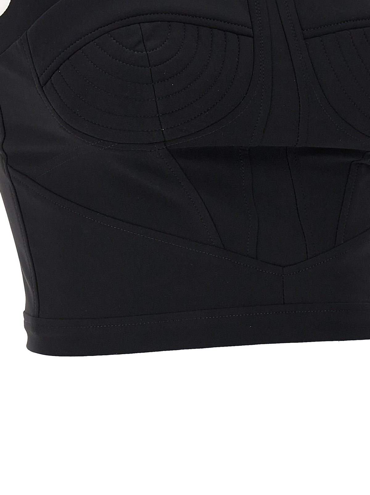 Nensi Dojaka Black Polyamide Tank Tops