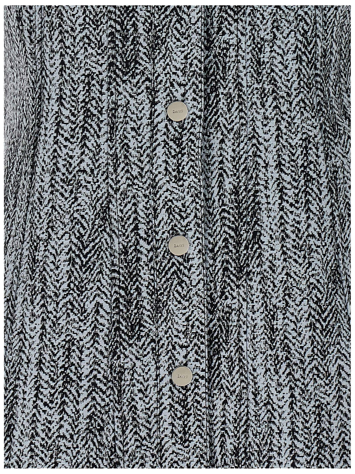 Ganni Multicolor Cotton Short Dress - Effortless Elegance