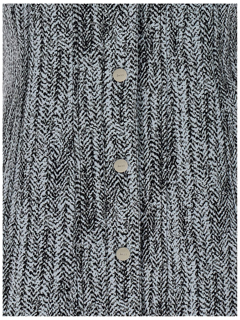 Ganni Multicolor Cotton Short Dress - Effortless Elegance