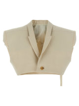Rick Owens Beige Cotton Sleeveless Jacket