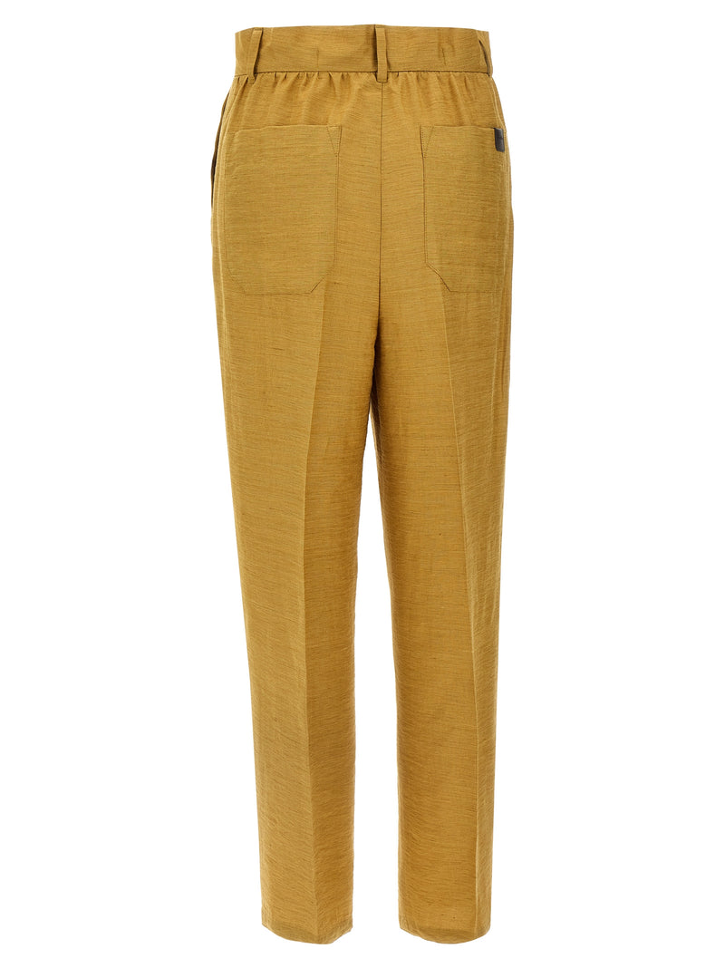 Pantalon en fibres fluorées or Max Mara