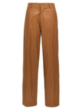NUDE Brown Viscose Casual Pants