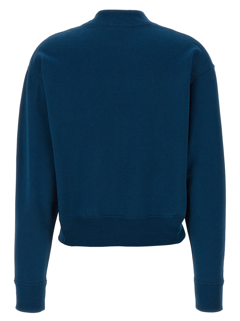 Chloé Blue Cotton Sweatshirt - Stylish Mock Neck Design