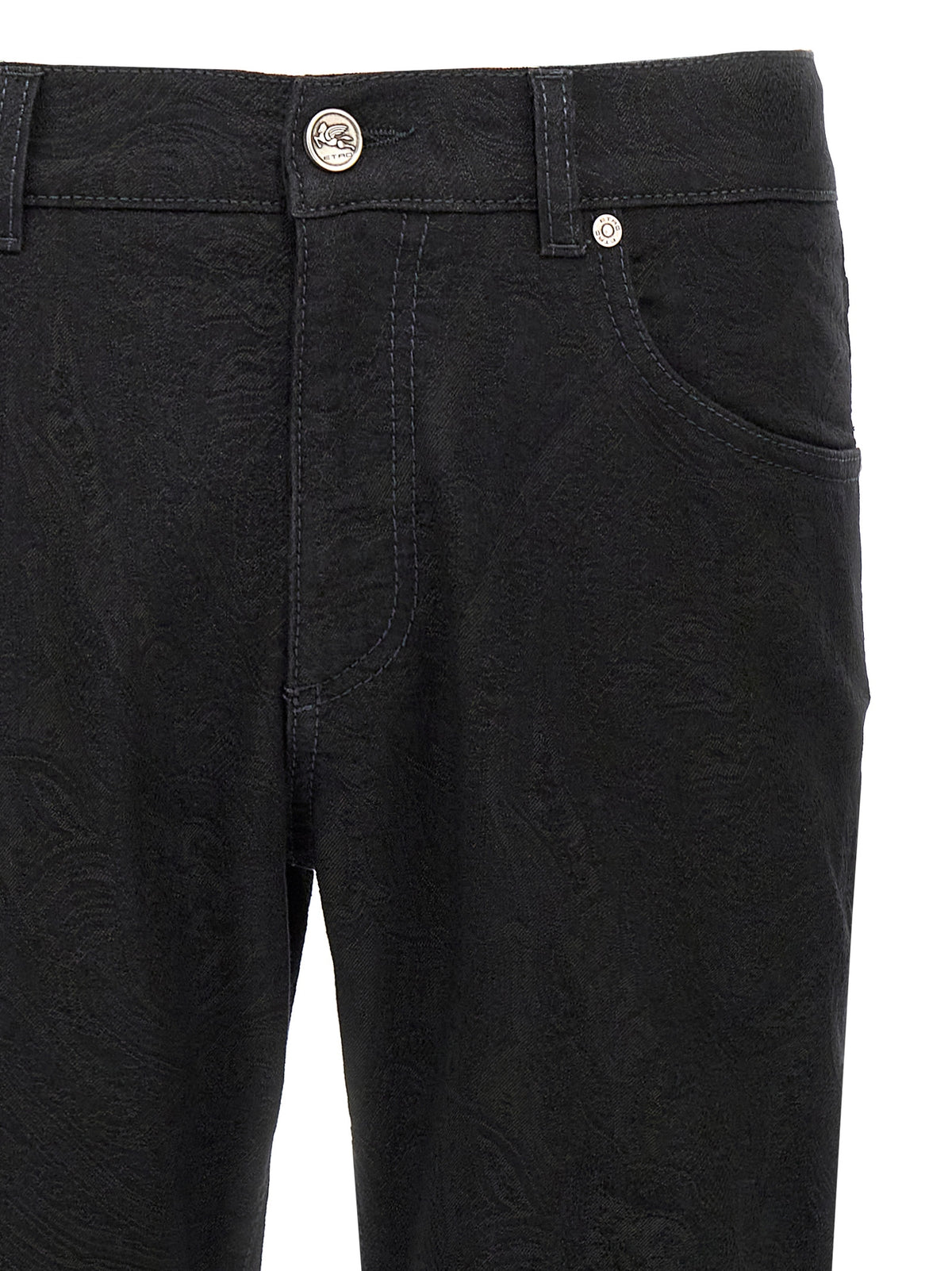 Etro Jean en Denim de Coton Noir