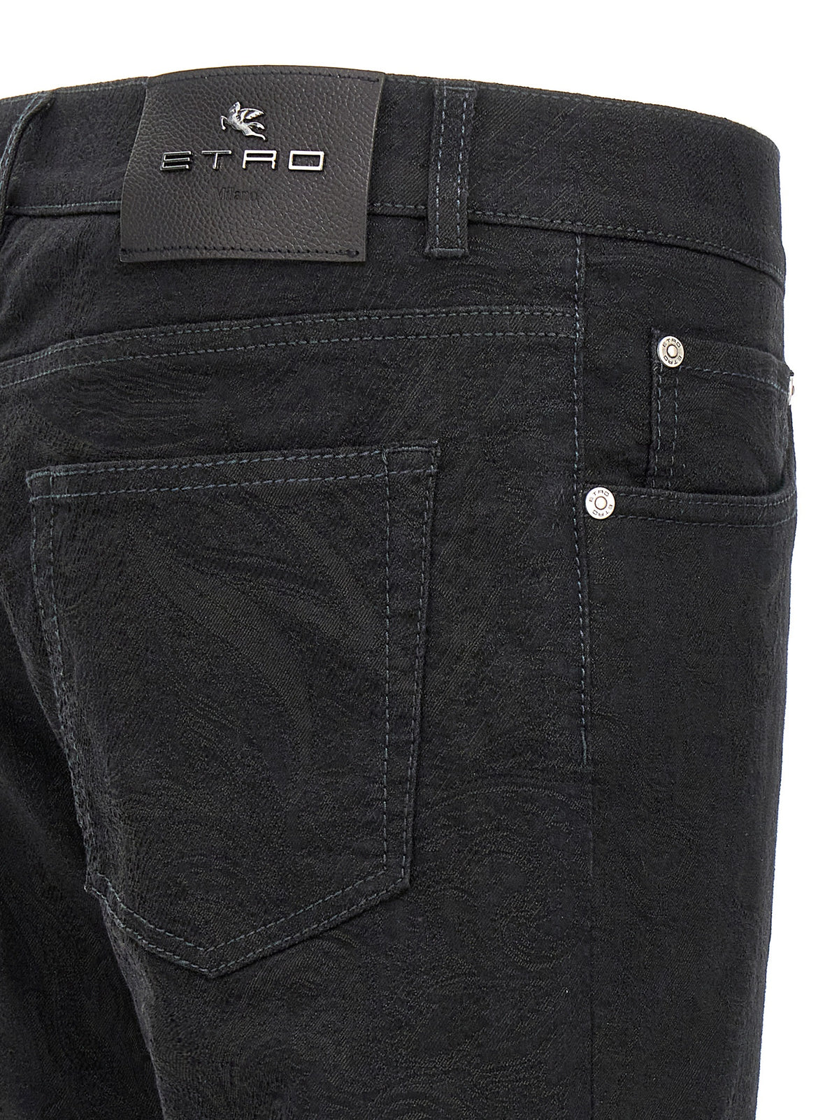 Etro Jean en Denim de Coton Noir