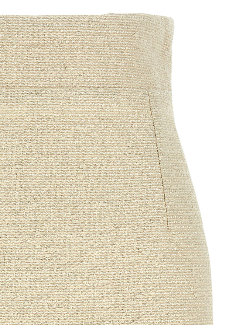 Jupe midi Tagliatore en coton beige