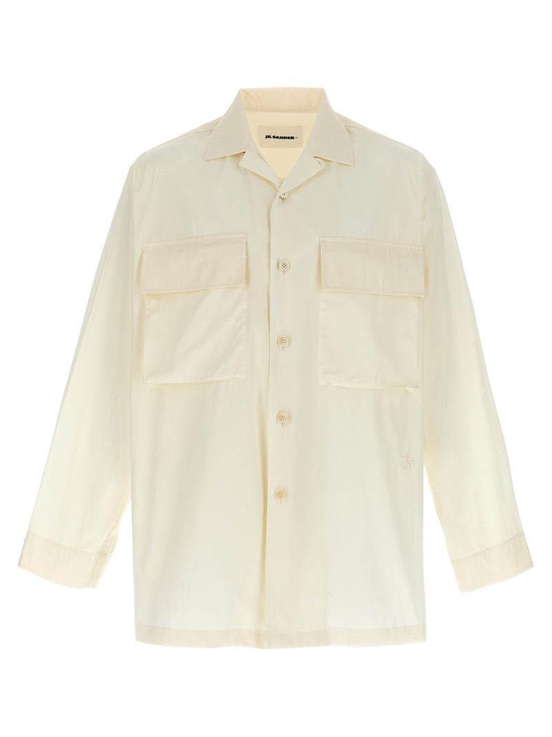 Jil Sander White Cotton Blouse - Timeless Elegance