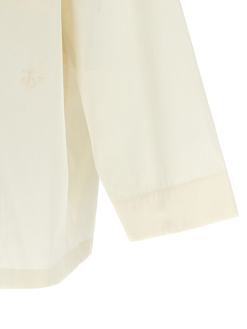 Jil Sander White Cotton Blouse - Timeless Elegance