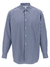Comme Des Garçons Blue Cotton Blouse