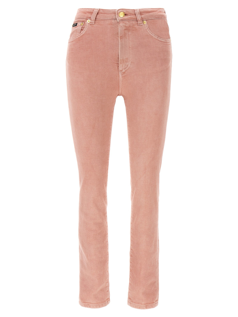 Jean taille haute en coton multicolore Dolce & Gabbana