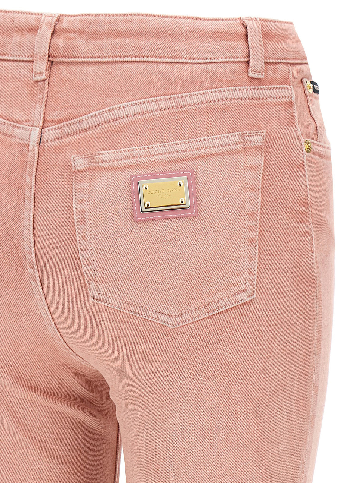 Jean taille haute en coton multicolore Dolce & Gabbana