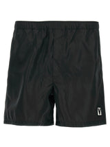 Valentino Garavani Black Polyamide Swim Shorts