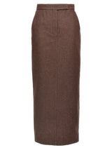 Max Mara Brown Cotton Mini Skirt