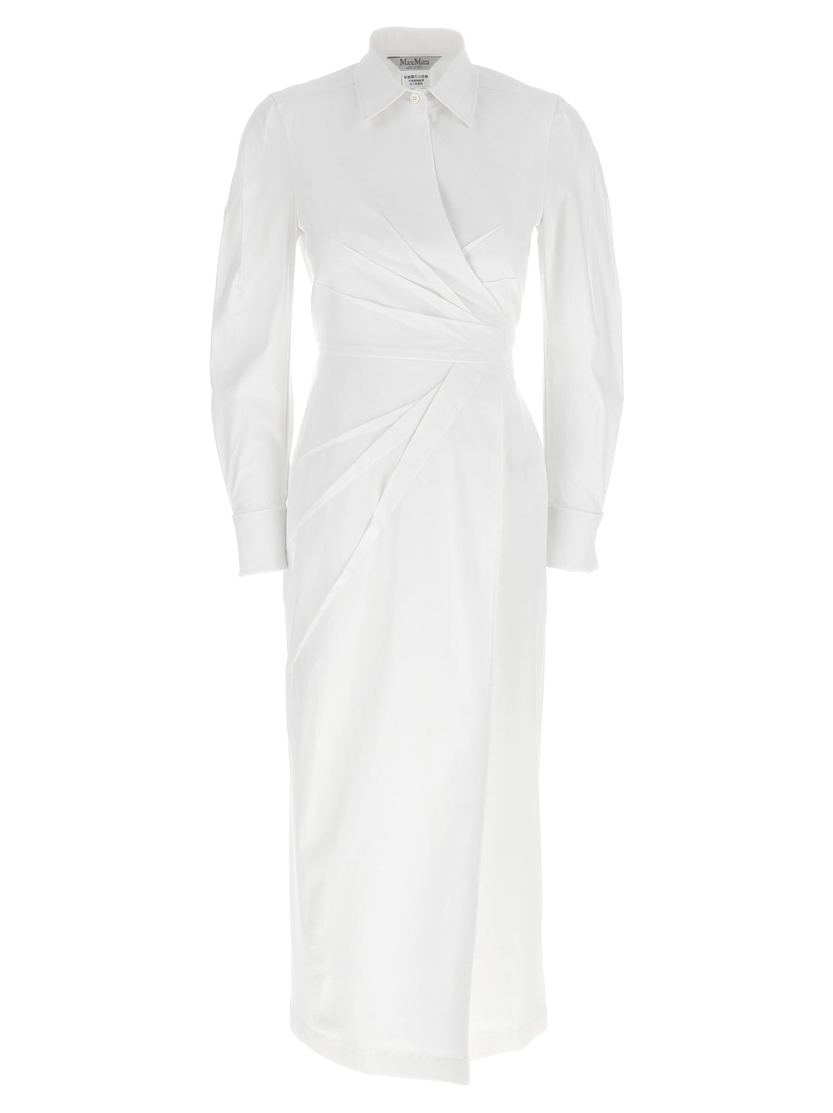 Robe longue en coton blanc Max Mara