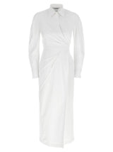 Robe longue en coton blanc Max Mara