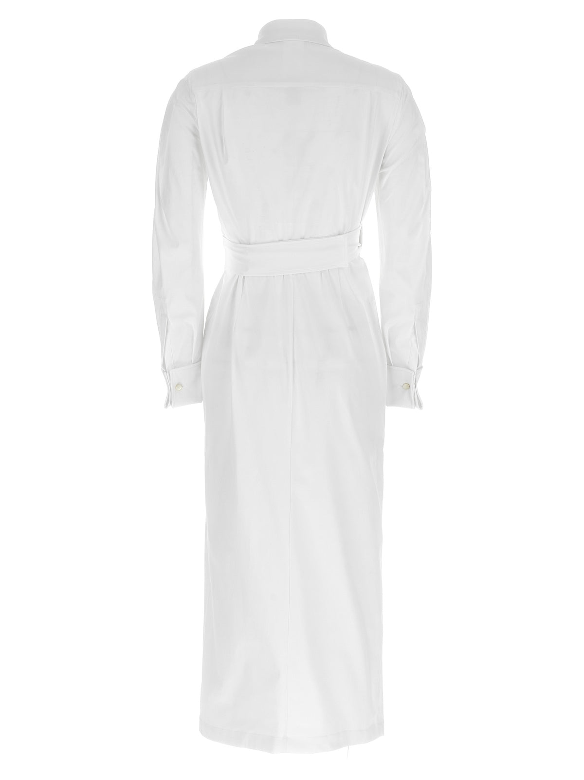 Robe longue en coton blanc Max Mara