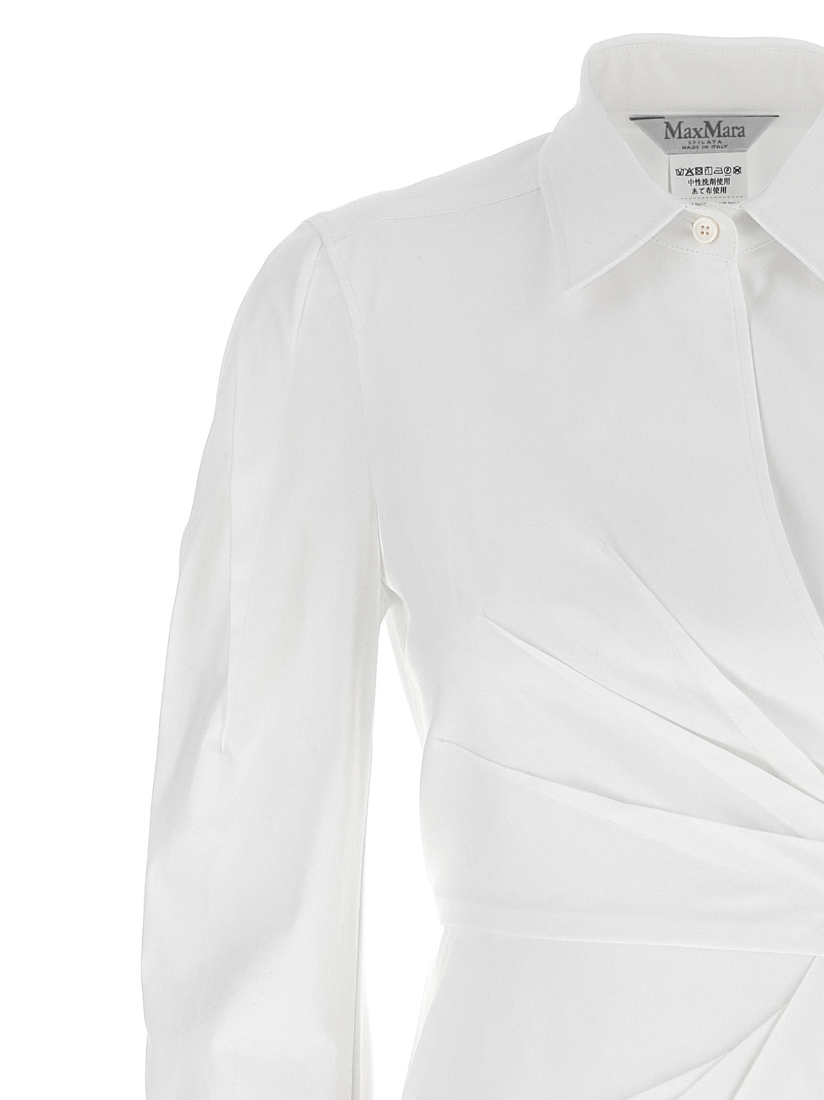 Robe longue en coton blanc Max Mara